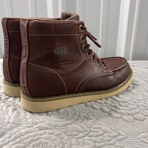Lugz Mens Grotto II Moc Toe Boots Brown Monterey Wedge Sole Work 
Sz 10.5